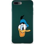 Printify Iphone 8 Plus Uyumlu Soft Kapak Donald Duck-A Tasarımlı Silikon Kılıf Yeşil
