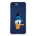 Printify Iphone 8 Plus Uyumlu Soft Premier Kapak Donald Duck-A Tasarımlı Silikon Kılıf - Lacivert
