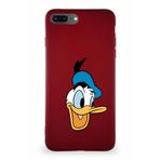 Printify Iphone 8 Plus Uyumlu Soft Premier Kapak Donald Duck-A Tasarımlı Silikon Kılıf - Mürdüm