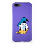 Printify Iphone 8 Plus Uyumlu Soft Premier Kapak Donald Duck-B Tasarımlı Silikon Kılıf - Mor