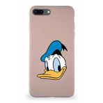 Printify Iphone 8 Plus Uyumlu Soft Premier Kapak Donald Duck-B Tasarımlı Silikon Kılıf - Pudra