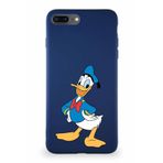 Printify Iphone 8 Plus Uyumlu Soft Premier Kapak Donald Duck-C Tasarımlı Silikon Kılıf - Lacivert