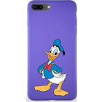 Printify Iphone 8 Plus Uyumlu Soft Premier Kapak Donald Duck-C Tasarımlı Silikon Kılıf - Mor