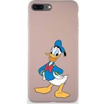 Printify Iphone 8 Plus Uyumlu Soft Premier Kapak Donald Duck-C Tasarımlı Silikon Kılıf - Pudra