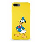 Printify Iphone 8 Plus Uyumlu Soft Premier Kapak Donald Duck-C Tasarımlı Silikon Kılıf - Sarı