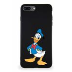 Printify Iphone 8 Plus Uyumlu Soft Premier Kapak Donald Duck-C Tasarımlı Silikon Kılıf - Siyah