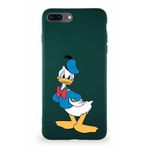 Printify Iphone 8 Plus Uyumlu Soft Premier Kapak Donald Duck-D Tasarımlı Silikon Kılıf - Yeşil