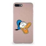 Printify Iphone 8 Plus Uyumlu Soft Premier Kapak Donald Duck-E Tasarımlı Silikon Kılıf - Pudra