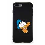 Printify Iphone 8 Plus Uyumlu Soft Premier Kapak Donald Duck-E Tasarımlı Silikon Kılıf - Siyah