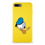Printify Iphone 8 Plus Uyumlu Soft Premier Kapak Donald Duck-F Tasarımlı Silikon Kılıf - Sarı