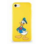 Printify Iphone 8 Soft Premier Kapak Donald Duck-C Tasarımlı Silikon Kılıf - Sarı