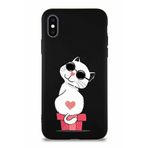 PrintiFy iPhone X Soft Premier Kapak Coolcat Tasarımlı Silikon Kılıf - Siyah