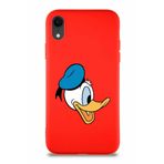 Printify Iphone Xruyumlu Soft Premier Kapak Donald Duck-F Tasarımlı Silikon Kılıf - Kırmızı