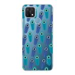 PrintiFy Oppo A15 ile Uyumlu 1mm Slim Fit Nazar Boncuğu 4 Baskılı Şeffaf Kılıf