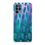 PrintiFy Oppo A94 ile Uyumlu 1mm Slim Fit Nazar Boncuğu 4 Baskılı Şeffaf Kılıf