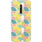 Printify Oppo Reno 10X Zoom İle Uyumlu 1mm Kapak Memphis Desen Tasarımlı Şeffaf Silikon Cep Telefonu Kılıfı