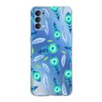 PrintiFy Oppo Reno 4 ile Uyumlu 1mm Slim Fit Nazar Boncuğu 3 Baskılı Şeffaf Kılıf