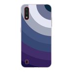 PrintiFy Samsung Galaxy A01 ile Uyumlu Kapak Renk Cümbüşü E Mavi Tasarımlı 1mm Fit Şeffaf Silikon Kılıf