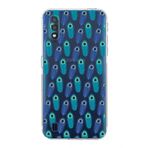 PrintiFy Samsung Galaxy A01 ile Uyumlu Nazar Boncuğu 4 Baskılı Kamera Korumalı Şeffaf Silikon Kılıf