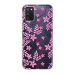 PrintiFy Samsung Galaxy A02s ile Uyumlu Kapak Floral Pembe Tasarımlı 1mm Fit Şeffaf Silikon Kılıf