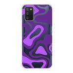 PrintiFy Samsung Galaxy A02s ile Uyumlu Kapak Renkli Desen F Mor Tasarımlı 1mm Fit Şeffaf Silikon Kılıf