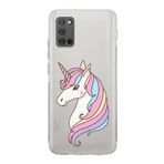 PrintiFy Samsung Galaxy A02s Kamera Korumalı Kapak Unicorn Tasarımlı Şeffaf Kılıf