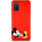 Printify Samsung Galaxy A02s Soft Premier Kapak Mickey Mouse-F Tasarımlı Silikon Cep Telefonu Kılıfı