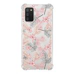 Printify Samsung Galaxy A02S Uyumlu Köşe Korumalı Antişok Kapak Floral Kırmızı Tasarımlı Şeffaf Kılıf