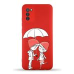 Printify Samsung Galaxy A02S Uyumlu Lansman Kılıf Aşk Tasarımlı Içi Kadife Kapak-Kırmızı