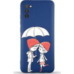 Printify Samsung Galaxy A02S Uyumlu Lansman Kılıf Aşk Tasarımlı Içi Kadife Kapak-Lacivert