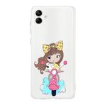 PrintiFy Samsung Galaxy A04 ile Uyumlu Kapak Vespagirl Tasarımlı 1mm Fit Şeffaf Silikon Kılıf