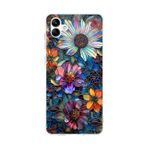 PrintiFy Samsung Galaxy A04 ile Uyumlu Vitray Mücevher Flora Tasarımlı Şeffaf Silikon Kılıf