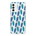 PrintiFy Samsung Galaxy A04s ile Uyumlu 1mm Slim Fit Nazar Boncuğu 4 Baskılı Şeffaf Kılıf