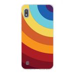 PrintiFy Samsung Galaxy A10 ile Uyumlu Kapak Renk Cümbüşü A Kırmızı Tasarımlı 1mm Fit Şeffaf Silikon Kılıf