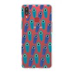 PrintiFy Samsung Galaxy A10s ile Uyumlu 1mm Slim Fit Nazar Boncuğu 4 Baskılı Şeffaf Kılıf