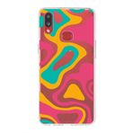 PrintiFy Samsung Galaxy A10s ile Uyumlu Kapak Renkli Desen B Turuncu Tasarımlı 1mm Fit Şeffaf Silikon Kılıf