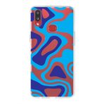 PrintiFy Samsung Galaxy A10s ile Uyumlu Kapak Renkli Desen C Mavi Tasarımlı 1mm Fit Şeffaf Silikon Kılıf