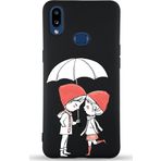 PrintiFy Samsung Galaxy A10s Uyumlu Lansman Kılıf Aşk Tasarımlı İçi Kadife Kapak siyah