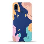 Printify Samsung Galaxy A10S Uyumlu Lansman Kılıf Karışık Renkler Tasarımlı Içi Kadife Kapak-Lacivert