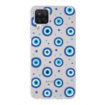 PrintiFy Samsung Galaxy A12 ile Uyumlu 1mm Slim Fit Nazar Boncuğu 1 Baskılı Şeffaf Kılıf