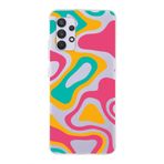 PrintiFy Samsung Galaxy A13 ile Uyumlu Kapak Renkli Desen B Turuncu Tasarımlı 1mm Fit Şeffaf Silikon Kılıf
