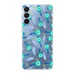 PrintiFy Samsung Galaxy A15 ile Uyumlu Nazar Boncuğu 3 Baskılı Kamera Korumalı Şeffaf Silikon Kılıf