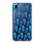 PrintiFy Samsung Galaxy A2 Core ile Uyumlu 1mm Slim Fit Nazar Boncuğu 4 Baskılı Şeffaf Kılıf