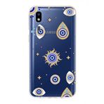 PrintiFy Samsung Galaxy A2 Core ile Uyumlu 1mm Slim Fit Nazar Boncuğu 5 Baskılı Şeffaf Kılıf