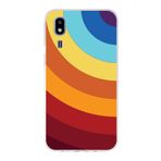 PrintiFy Samsung Galaxy A2 Core ile Uyumlu Kapak Renk Cümbüşü A Kırmızı Tasarımlı 1mm Fit Şeffaf Silikon Kılıf
