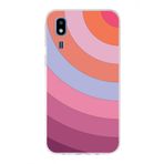 PrintiFy Samsung Galaxy A2 Core ile Uyumlu Kapak Renk Cümbüşü F Pembe Tasarımlı 1mm Fit Şeffaf Silikon Kılıf