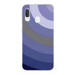 PrintiFy Samsung Galaxy A20E ile Uyumlu Kapak Renk Cümbüşü D Lila Tasarımlı 1mm Fit Şeffaf Silikon Kılıf