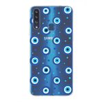 PrintiFy Samsung Galaxy A20s ile Uyumlu 1mm Slim Fit Nazar Boncuğu 1 Baskılı Şeffaf Kılıf