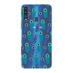 PrintiFy Samsung Galaxy A20s ile Uyumlu 1mm Slim Fit Nazar Boncuğu 4 Baskılı Şeffaf Kılıf
