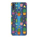 PrintiFy Samsung Galaxy A20s ile Uyumlu 1mm Slim Fit Water Color 4 Baskılı Şeffaf Kılıf